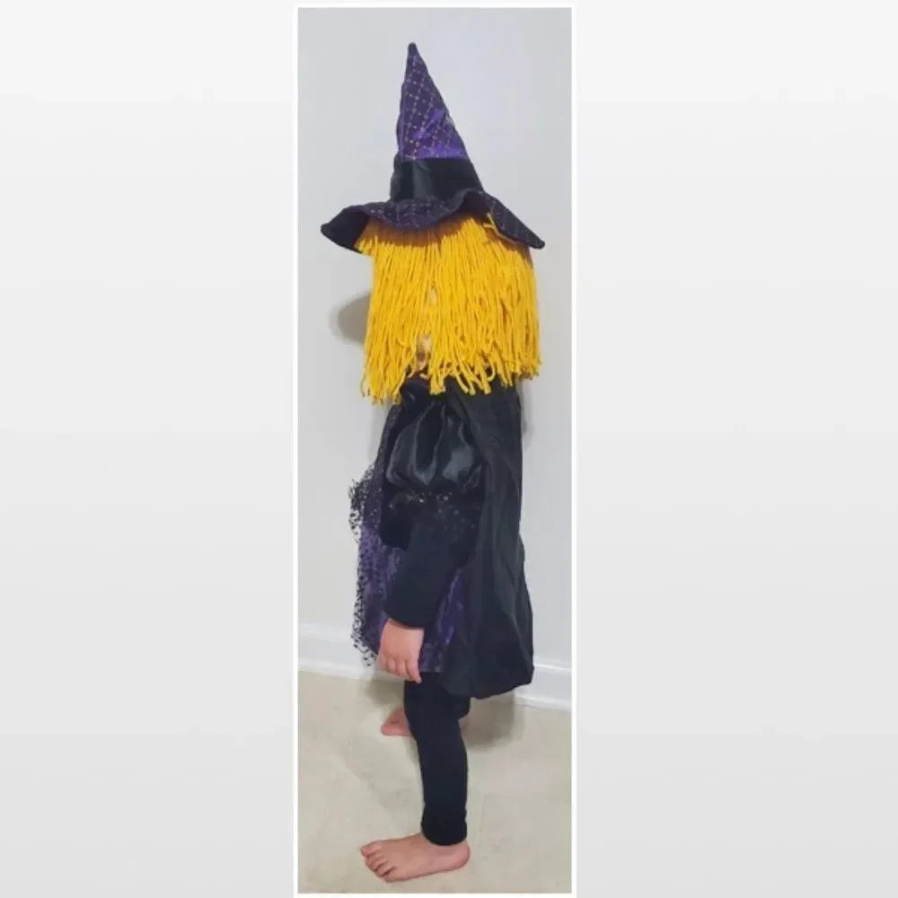 Vintage Kid Baby Toddler Size 24 Months Black & Purple Witch Costume
